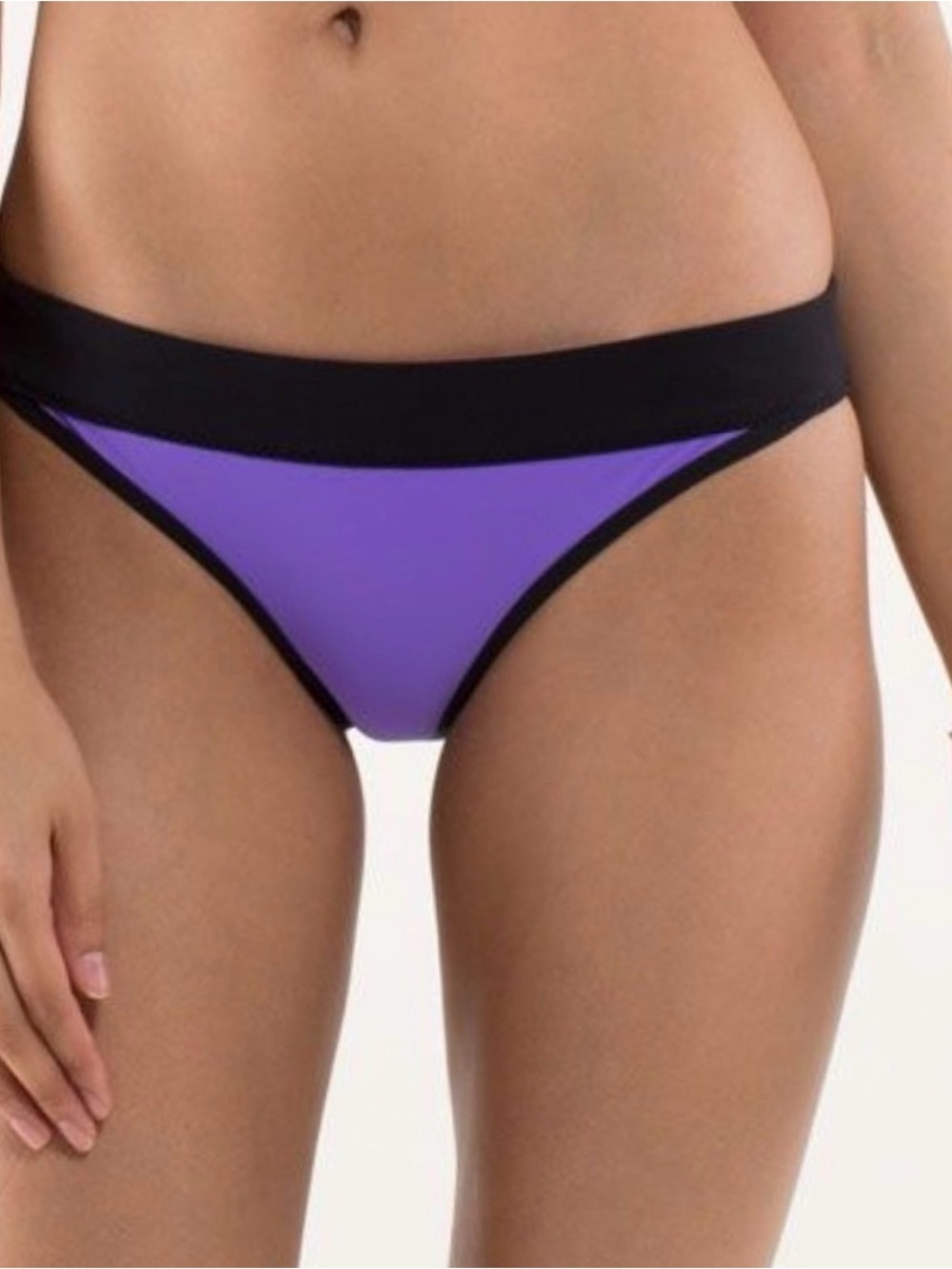 lululemon athletica Purple Athletic Bikini Bottom with Black Waistband